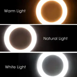 Webilla Foldable Tripod with Remote, Dimmable 3-Modes LED Ring Light with Tabletop Stand with Ball-Head for Making up, Tiktok Videos Tripod Ring Flash image 4