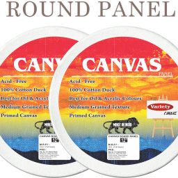 12 INCH ROUND CANVAS PANEL Cloth Medium Grain Board Canvas (Set of 2)-image-98