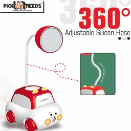 pick ur needs Rechargeable 360° Foldable Toy Car Design Table Lamp With Sharpner Kids Study 3 hrs Lantern Emergency Light image 3