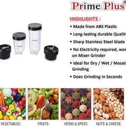 prime plus mixer bullet jar smoothie maker 350ml/530ml Mixer Juicer Jar image 4