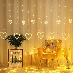 150 LEDs 3.05 m Yellow Flickering Heart Rice Lights-26