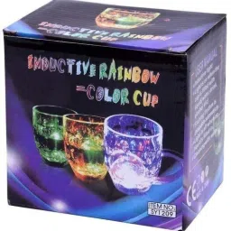 Rainbow Magic Color Cup with LED Light Party,1 Unit, Capacity 250 ml Glass Frosty Freezer Beer Mug-image-33