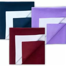 Baby Dry Sheet, Small Size, Pack Of 3 ( Dark Blue, Violet, Maroon )-image-28