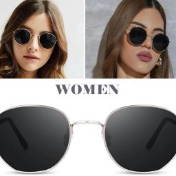UV Protection Retro Square, Round Sunglasses (Free Size)-40