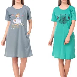 ovida Pack of 2 Women Nightshirts-picture-41