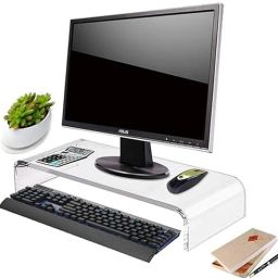 Indian Decor 22290 Clear Acrylic Computer Monitor Stand Holder, Heavy Duty Ergonomic 22290 Clear Acrylic Laptop Stand-13