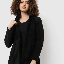 Women Solid Single Breasted Casual Blazer-image-74