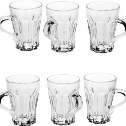 Pack of 6 Glass Cutting Style Imported Tea and Coffee Cup Set-image-76