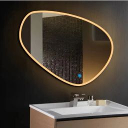 NEW OVAL 24*18 INCH LED MIRROR WITH THREE LIGHTS d3 Bathroom Mirror-picture-10