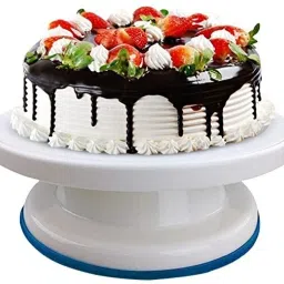 Cake Decorating Tool: 360 Round Easy Rotate Turntable Revolving Stand Plastic Cake Server-20
