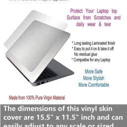 SDM 6 in1 Combo - Transparent Laptop Skin Stickers, Screen Guard, Key Guard and palmrest skin , mouse pad , sleeve for All 15.6 Inch Laptops || Notebooks Combo Set (Transparent) Combo Set image 5