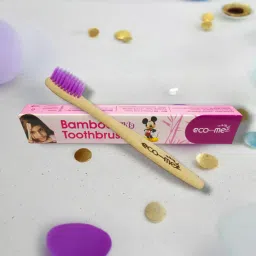 Bamboo toothbrush for kids (purple) Extra Soft Toothbrush-image-13