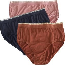 Pack of 3 Women Hipster Pink, Blue, Brown Panty-image-90