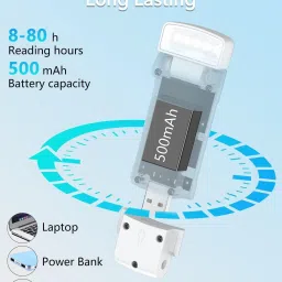calldrishe Book Reading Mini Night Light with Timer & clip,Rechargeable with 2 Timing Modes Night Lamp image 4