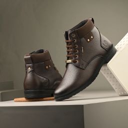 Vellinto DELIGHT Casual Boots For Men ll Synthetic Leather Boots Casuals For Men-image-7