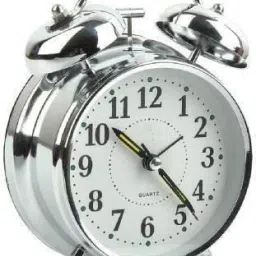 Analog Silver Clock-image-2