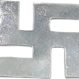 Silver Swastik/Sathiya/Chandi Ka Swastik for Astrology use and Red Book Remedy Decorative Showpiece-3 cm-image-63