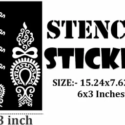komstec Flexible Mehndi Stencil Templates with Floral and Vine Patterns image 4