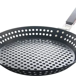 Nonstick Grilling Skillet - Folding Handle Griddle Grill Pan 30 cm diameter 1.5 L capacity-picture-39