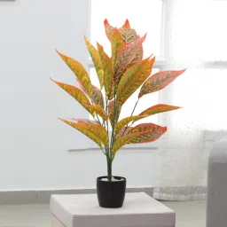 Polyester Iceton Croton Artificial Plant With Pot by Arick Decor-picture-7