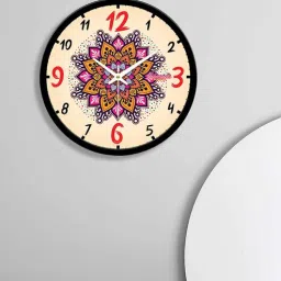vibecrafts Flower Designer Multicolour Plastic Wall Clock-picture-29