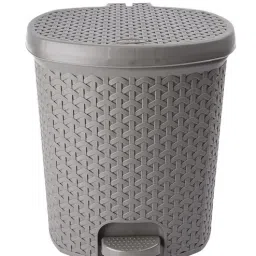 7 Ltr Grey Polypropylene Pedal and Push Dustbin by Regalo-picture-20