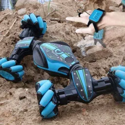 R/C Rechargeable 4WD Gesture Controlled 360°Twisting Traverse Off-Road All-Terrain Vehicle with Lights & Music-5