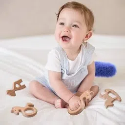 aditya creation Pack of 4 (Cloud ,Star,Bird+Cat) Teether and Feeder image 5