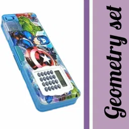 School Compaas Box Two Type Art Plastic Pencil Box-image-40