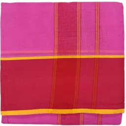 exclusive Cotton Color Dhoti & 5" Color Border 9X5 (or) 4.15 Mtr Dhoti & 2.30M Angavastram Men Dhoti-image-29