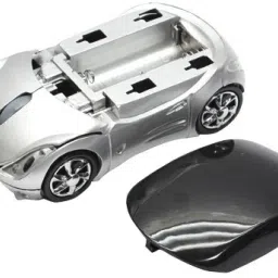 Smart Tech Silver Car Shape Wireless Optical Gaming Mouse image 3