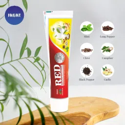 jagat Devsutra Ayurvedic Charcoal & Red Toothpaste Combo, No Flouride Toothpaste image 3