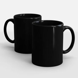 sublikraft Glossy Full Black Ceramic Coffee Mug-picture-13