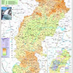 Chhattisgarh Physical Map Photographic Paper-image-8