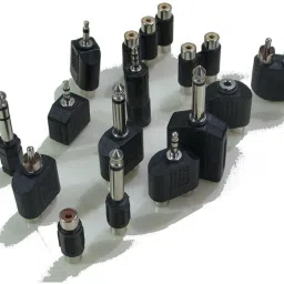 Bellveen Black Audio and Video Converter for Mobile, PC and Laptops - Set of 14 Pieces Phone Converter-30