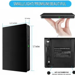 Sancy USB 3.0 USB-C Portable External CD DVD+/-RW Disk Drive Burner CD-ROM Reader External DVD Writer image 3