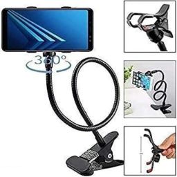 AMUSING Top Selling Metal Lazy Stand Bracket for Neck Rest on Bed 360Degree MobileHolder Mobile Holder image 3