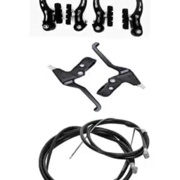 Bicycle Power Brake V Shape Set 3 in 1 panja Set + Lever Set +Wire Set Bicycle Brake Disk-image-10