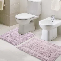 sashaa world Purple Solid Cotton 31.5x20 Inches Max Absorbant Bath Mat-picture-42