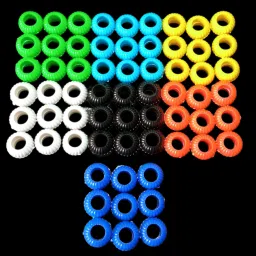 7 Colours Mix Pigeons Foot Sound Rings Pack Of 50 Plastic Training Aid For Bird-26