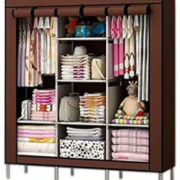 6+2 Portable Wardrobe for Storage Carbon Steel Collapsible Wardrobe-image-85