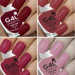 Bright 4 Piece Quick Dry Nail Polish Kit A4 Wine-Mauve-Brown-Pink-29