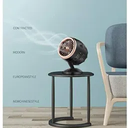 LACCO Folding Rechargeable Fan Powerful LED Light And Multifunction Foldable Angle Multifunction Foldable Angle With USB Charging And AC Charging Port USB Fan, USB Air Cooler image 5