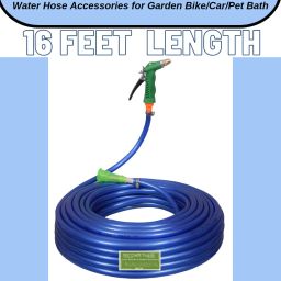 16 Feet Length water hose with Lever Spray Gun for garden/bike/car/pet wash Hose Pipe Premium Quality with Lever spray Gun Hose Pipe-image-53