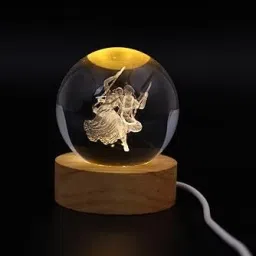 crystal ball lamp love, crystal ball lamp couple, radha krishna night lamp Table Lamp-27