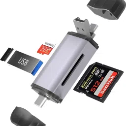 Foxne Point USB A, Micro USB & Type C Multiple Card Reader USB 3.0 and Micro USB OTG Card Reader-43