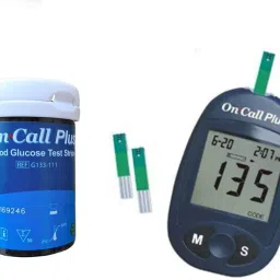 NSC ONCALL PLUS LONGEST EXPIRY 50 GLUCOMETER STRIPS WITH GLUCOMETER TESTING DEVICE- 50 Glucometer Strips-28