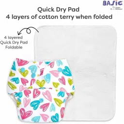 superbottoms BASIC Reusable Cloth Diaper for babies 0-3Y with dry feel pad/insert - Assorted image 3
