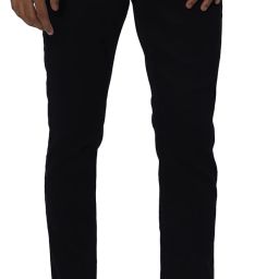 Men Skinny Mid Rise Dark Blue Jeans-image-96