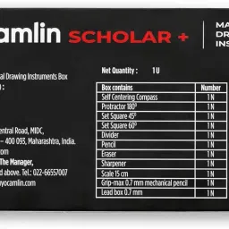 camlin Scholar Plus Mathematical Drawing Instruments Geometry Box image 4